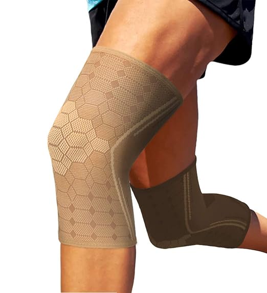 Sparthos Knee Compression Sleeves by (Pair) –**SIZE X-LARGE: Fits 12-14½″ Knee (Measure at Kneecap- See Sizing Chart)**– Support for Sports, Running, Knee Pain Relief – Knee Brace for Men & Women