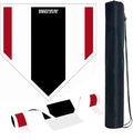 Baseball Home Plate - 17" Tri-Color Blended Rubber Mat for Pitching & Hitting Practice,Softball Training | 0.6lbs Lightweight,Portable Design with Carry Bag,All-Weather Baseball Bases