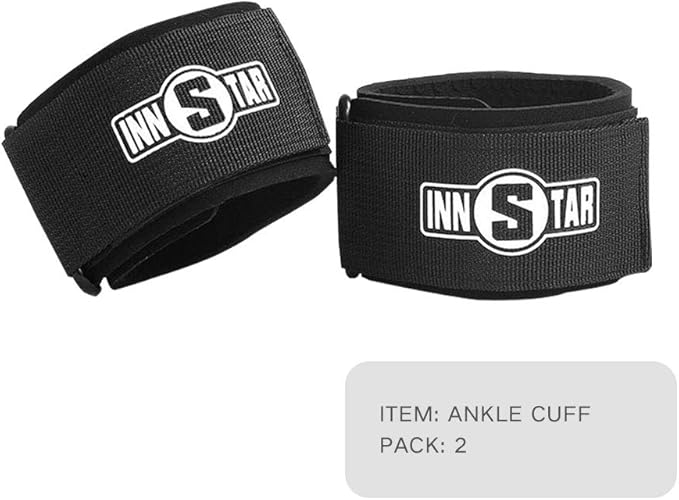 INNSTAR Cable Handles Gym Equipment, Resistance Band Handles with Solid ABS Core Grips, D Handle Cable Attachment, Heavy Duty Exercise Handles, Cable Machine Handles