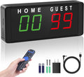 Samshow LED Electronic Scoreboard Digital Score Keeper with Remote & Tripod, Basketball Scoreboard with Shot Clock & Timer & 12/24h Real Time for Football/Corn Hole/ping Pong/Table Tennis