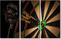 Wall Art Retro Dart Board Canvas Wall Art for Bedroom Leisure Sport Wall Paintings for Living Room Motivational Office Modern Wall Art Pictures Print On Canvas Giclee Framed Ready to Hang, 28"Wx42"H