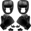 14 Pcs Boxing Set Boxing Equipment Set for Beginners Including 2 Pair of 6 oz Boxing Gloves Headgear Helmet Hand Wraps Mouth Guards Gifts for Kids Beginners Training Equipment