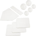 Baseball & Softball 5 Piece Base Set + 5 Piece Plastic Training Balls - Improve Power and Agility - Baseballs Accessories Fun for All Ages