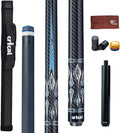 CRICAL Carbon Fiber Pool Cue Stick 58" Billiard Cue Sticks Professional Low Deflection Pool Sticks with 3/8 * 8 Pin Joint and 12.5mm Tip