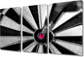 Canvas Wall Art Wall Decor Sports Theme 3 Piece Wall Art Dart Target Contemporary Home Decor for Office Living Room Bedroom Canvas Art Hit the Target Poster Printings Framed Ready to Hang(24"Wx36"H)