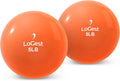 Logest Weighted Toning Exercise Balls Pair - Round Shape Medicine Ball - 1LB 2LB 3LB 4LB 5LB 6LB Available - Toning Muscle for Men & Women - Color-Coded Difficulty Levels