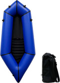 Lightweight Packrafts, TPU Inflatable Kayak for Flat Water Rafting Camping Trip/Fishing/Water Adventures 1 Person/2 Person Packraft, 330lb/660lb Weight Capacity