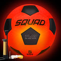 SQUAD Glow in The Dark Soccer Ball, Light Up LED Soccer Ball with 2 Lights and Pre-Installed Batteries, Official Size 5 for Teen Boys and Girls 8-14, Outside Toys for Kids