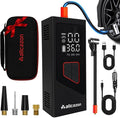 Tire inflator Portable Air Compressor, 150PSI Portable inflator for Car, Air Pump for Car Tires with Tire Pressure Gauge Tools, Smart Pump Tire inflator, Motorcycle & Bike