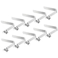 PATIKIL 8.2x7mm Kayak Paddle Snaps, 10 Pack Tent Pole Clips Steel V Shaped Single Pin Push Button Spring Clips Lock Tube Pole Clips for Camping Awning