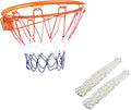 Basketball Rim Goal Wall Mounted Basketball Hoop Indoor Outdoor Hanging Basketball Hoop with 2PCS Adapted 8-Loops Basketball Net, 32centimeter/12.6inch Hoop