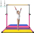 XDEMODA The Latest Model Gymnastics Bar for Kids Ages 3-15 for Home, Anti-Slip, Easy to Assemble, 35” to 55” Adjustable Height Gymnastic Horizontal Bars Equipment