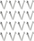 HARFINGTON 16pcs Double Button Kayak Paddle Snap Spring Clip 5.8x7.5x48mm 65Mn Spring Steel V-Shaped Solid Lift Telescopic Locking Tube Pole Clips for Tent Umbrella Camping