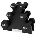 BalanceFrom Rubber Coated Hex Dumbbell Weight Set with Storage Rack, 100LB or 150LB or 200LB Set, 5-20 lbs or 5-25 lbs or 10-30 lbs Pairs