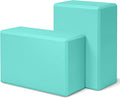 Yoga Block 2 Pack 9"x6"x3", Sturdy Yoga Foam Blocks, High Density & Non Slip Surface for Pilates & Stretching, Fitness Accessories for Stability & Balance