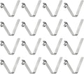 HARFINGTON 16pcs Single Button Kayak Paddle Snap Spring Clip 7.5x11x59mm 65Mn Spring Steel V-Shaped Solid Lift Telescopic Locking Tube Pole Clips for Tent Umbrella Camping