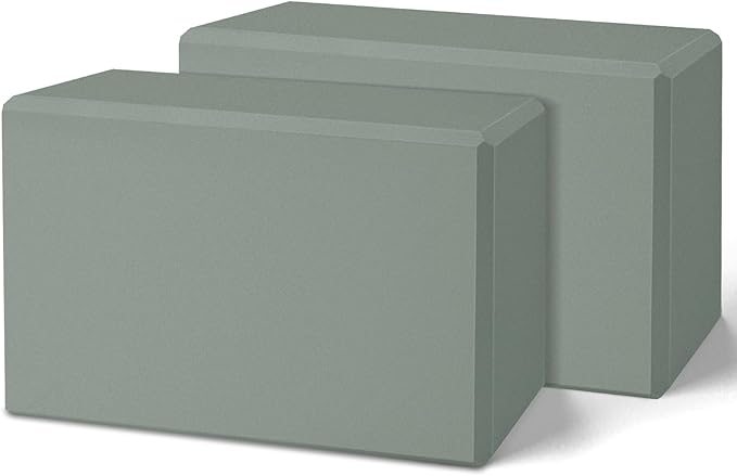 Yoga Block, Yoga Bricks Supportive Latex-Free EVA Foam, Soft Non-Slip Exercise Blocks, Yoga Accessories for Pilates, Meditation, Balance, Stretching and Deep Poses