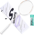 Professional Badminton Racket 5U | Carbon Fiber Badminton Racket Set with Grip Tape & Cover Bag | Pro Badminton Racquet Lightweight for Beginner, Intermediate Players Outdoor Games