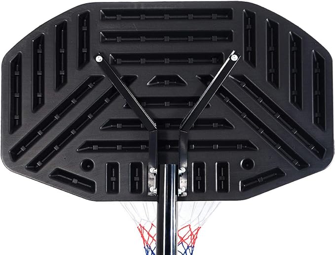 Giantex Portable Basketball Hoop 10 Ft, Adjustable Height 6.5-10 Ft, 43 Inch Backboard Basketball Goal, Suit for Court, Driveway, Garage, Indoor Outdoor Basketball Hoop for Kids, Youth, Junior