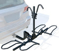 Leader Accessories 2-Bike Platform Style Hitch Mount Bike Rack, Tray Style Bicycle Carrier Racks Foldable Rack for Cars, Trucks, SUV and Minivans with 2" Hitch Receiver - Quick Hitch Pins Design