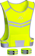 GoxRunx Reflective Running Vest Gear Cycling Motorcycle Reflective Vest,High Visibility Night Running Safety Vest