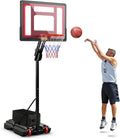 Giantex 10 Ft Basketball Hoop Outdoor - 5 FT to 10 FT Height Adjustable Indoor Portable Basketball Goal System with 2 Wheels, Weight Bag, Fillable Base, 32" Backboard, Perfect for Kids Teens Adults