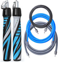 Hererope 3 In 1 Jump Rope for Men & Women, 1/6lb, 1/4lb, 1/2lb Interchangeable Weighted Jump Rope Set with Precision Ball-Bearing, Anti-Slip Leather Grip - Jump Ropes for Fitness, Speed Training, Endurance Building & Total Body Workout