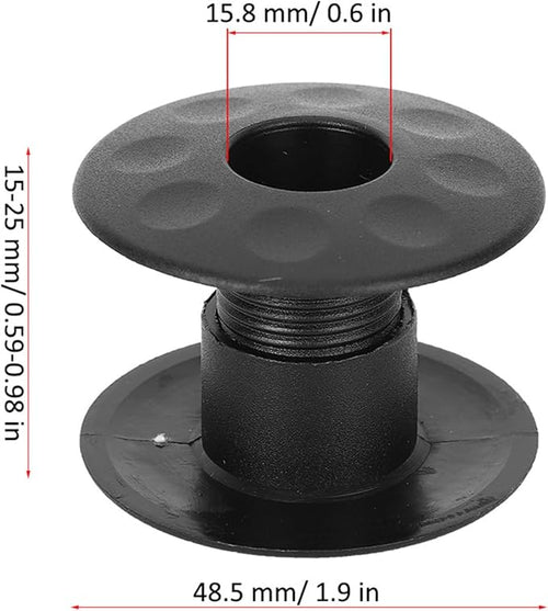 10 Pair of Foosball Machine Bushings,Threaded Structure Foosball Table Parts, Light Weight Table Football Bushings Rods, Black