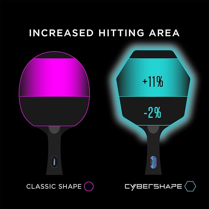 Stiga Padel Racket 18K LW Cybershape, Lightweight Carbon Fiber Padel Blade for Intermediate Table Tennis Play for Adults & Youth