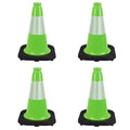 4 Pack 12" Green Traffic Safety Cones – Stable PVC Road Cones with Weighted Black Base for Parking, Construction, and Public Safety Use(12 inch -4 Pack)