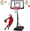 IGL Portable Basketball Hoop, 5.6-10FT Adjustable Basketball Goal System, 44 Inch Outdoor Basketball Hoop & Goals for Kids, Youth, and Adults in The Backyard, Driveway with PC Backboard