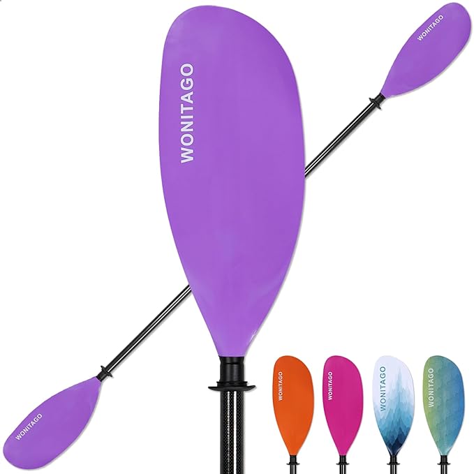 Kayak Paddle Carbon Fiber Shaft and Reinforced Nylon Blade, Adjustable Kayaking Oars, 3 Piece, 230-250 cm/90-98 Inches,210-230 cm/82-90 inches