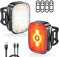 Bike Lights Set with Wide-Angle Reflectors, 8+6 Modes & Ultra-Light Bicycle Lights, IP65 Waterproof & Dual USB-C 1-2 Hrs Fast Charging Bike Light Accessories for Road Mountain Cycling