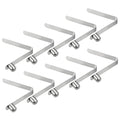 PATIKIL 8x6.5mm Kayak Paddle Snaps, 10 Pack Tent Pole Clips Steel V Shaped Single Pin Push Button Spring Clips Lock Tube Pole Clips for Camping Awning