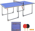 Foldable Ping Pong Table Portable 4.5FT/6 FT/9FT Table Tennis Table Foldable for Indoor Outdoor Games - Quick Assembly
