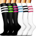6 Pack Copper Compression Socks for Women and Men Circulation-Best Support for Medical, Running,Nursing,Athletic