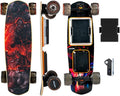 Electric Skateboard with Remote, 200W Motors/2 × 600W Motors, 13Mph/28Mph Top Speed, 4 Speed Smooth Braking, Suitable for Adults and Teens Beginners-Flamo/S3 Mini