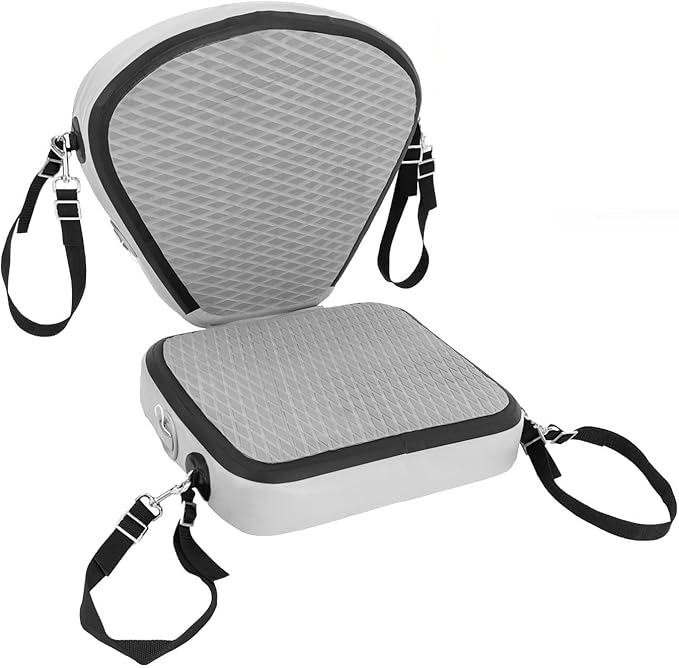 LYNICESHOP Kayak Seats Portable Thicken Seat Cushion for Kayak Padded Kayak Seat w/Back Support Adjustable Strap, for Kayak, Canoe, and Boat (Gray)