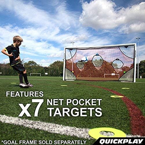 QuickPlay PRO Soccer Target Nets with 7 Scoring Zones – Practice Shooting & Goal Shots | Available in 4 Sizes | Portable Training Equipment | Soccer Frame Not Included