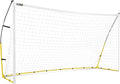SKLZ Quickster Soccer Goal - Portable Goal for Backyard & Field - Durable Tension-Tite Frame & Heavy Gauge 2-Ply Net - Adjustable Click-Lock Poles, Metal Stakes - Carrying Case with Handle
