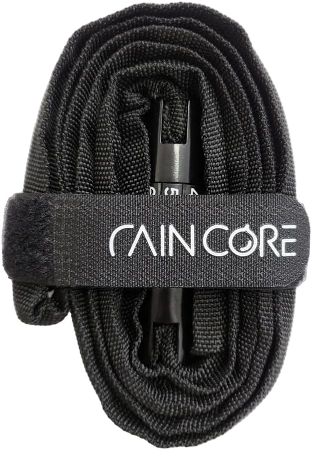 RAINCORE Light Weight Bike Cable Lock for Heavy Duti Anti Theft - 59inch (150cm) - 0.4lb (184g) - Bike Chain Lock with Chain Cutter Proof Fiber - Patented Korea - Security Cable (59 incehs)