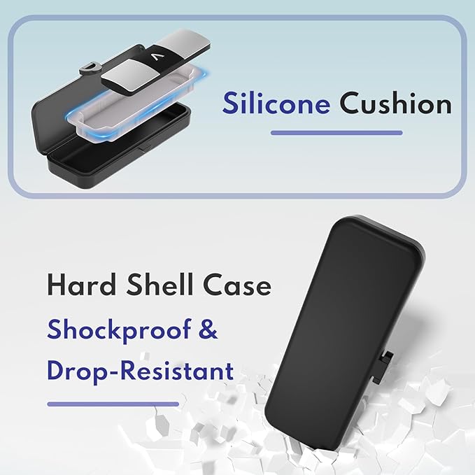 Kardiamobile Case for Kardia Mobile 6L & 6L Max, Portable Hard Shell Case with Silicone Pad for Kardiamobile EKG Heart Monitor