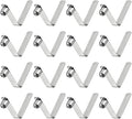 HARFINGTON 16pcs Single Button Kayak Paddle Snap Spring Clip 9x12x45mm 65Mn Spring Steel V-Shaped Solid Lift Telescopic Locking Tube Pole Clips for Tent Umbrella Camping