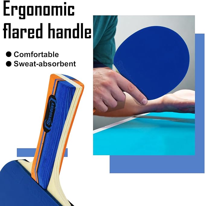 Senston Ping Pong Paddles Family Entertainment Set for Entertainment or Competition - Ping Pong Paddle Set