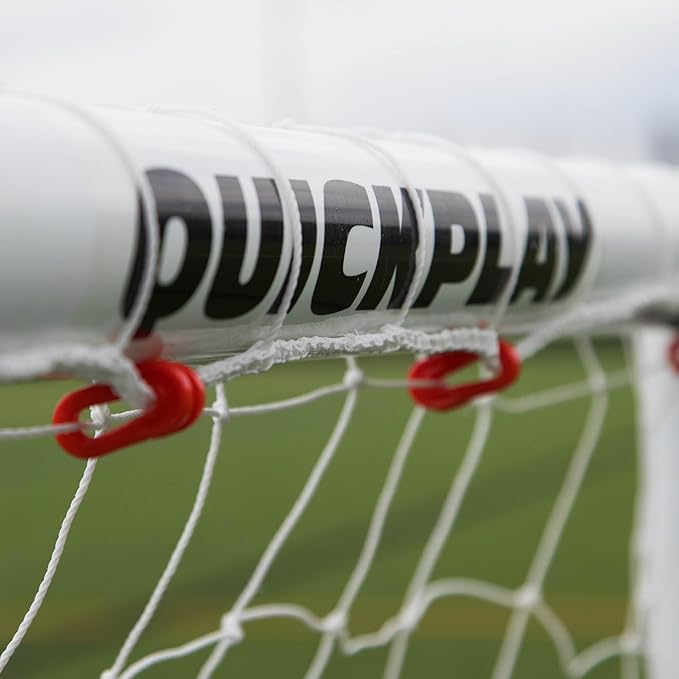 QUICKPLAY Q-Fold Soccer Goal | 30-Second Folding Design for Easy Setup | Portable & Weatherproof uPVC Soccer Goal for Backyard | Durable Post for Adults & Kids