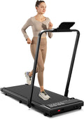 Walking Pad Treadmill with Handle Bar 3-in-1 Foldable Treadmills for Small Space 300 LBS Capacity, 3.0HP Portable Under Desk Treadmill for Home Office with LED Display Remote APP Control