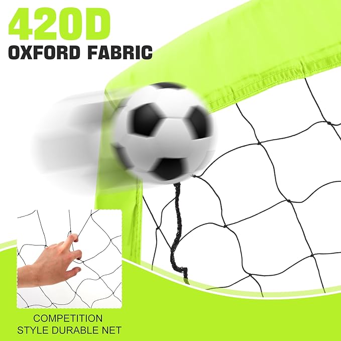RUNBOW 5x3 ft Portable Kids Soccer Goal for Backyard Practice Soccer Net with Carry Bag