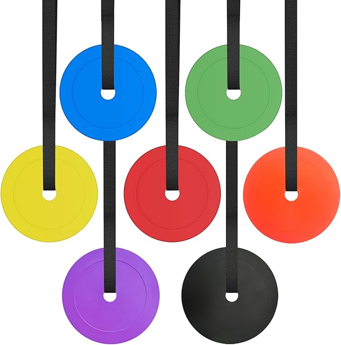 7 Pieces Soccer Goal Target Trainer with Adjustable Straps,Multi-Color Soccer Target for Shooting Accuracy Training for Football,Hockey,Basketball,Lacrosse Goal Sports Training