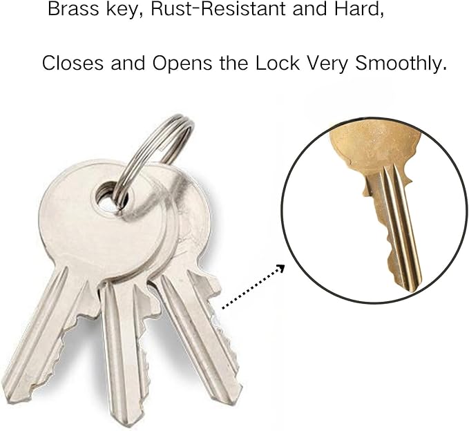 70MM Discus Padlock with Same 3 Brass Keys,304 Stainless Steel Disc Lock with Brass Gallows to Prevent Rusting,Thick Sturdy Hook to Prevent Picking.4 Pack-XZJYYF