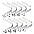 PATIKIL 10x8mm Kayak Paddle Snaps, 10 Pack Tent Pole Clips Steel V Shaped Single Pin Push Button Spring Clips Lock Tube Pole Clips for Camping Awning